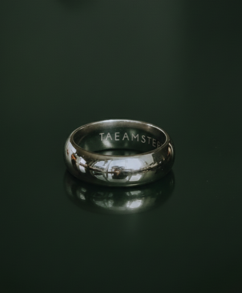 Zilveren Glanzende Stack Ring Kichi (Breed)