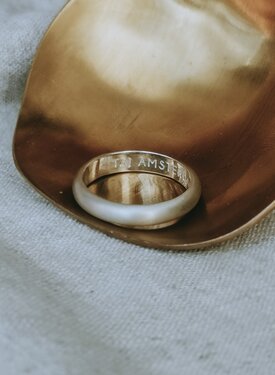 Zilveren Geborstelde Stack Ring Kichi (Smal)