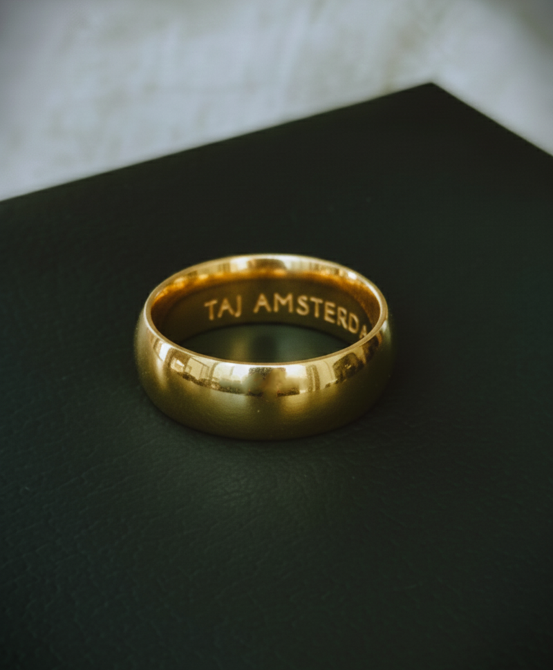 Polished Stack Ring Kichi (Large), Gold Plated