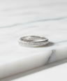 Textured Stack Ring Kichi (Slim), Silver