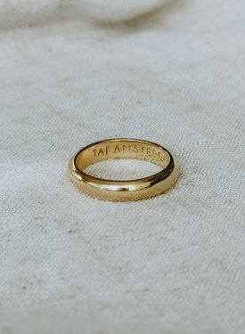 Gold Plated Glanzende Stack Ring Kichi (Smal)