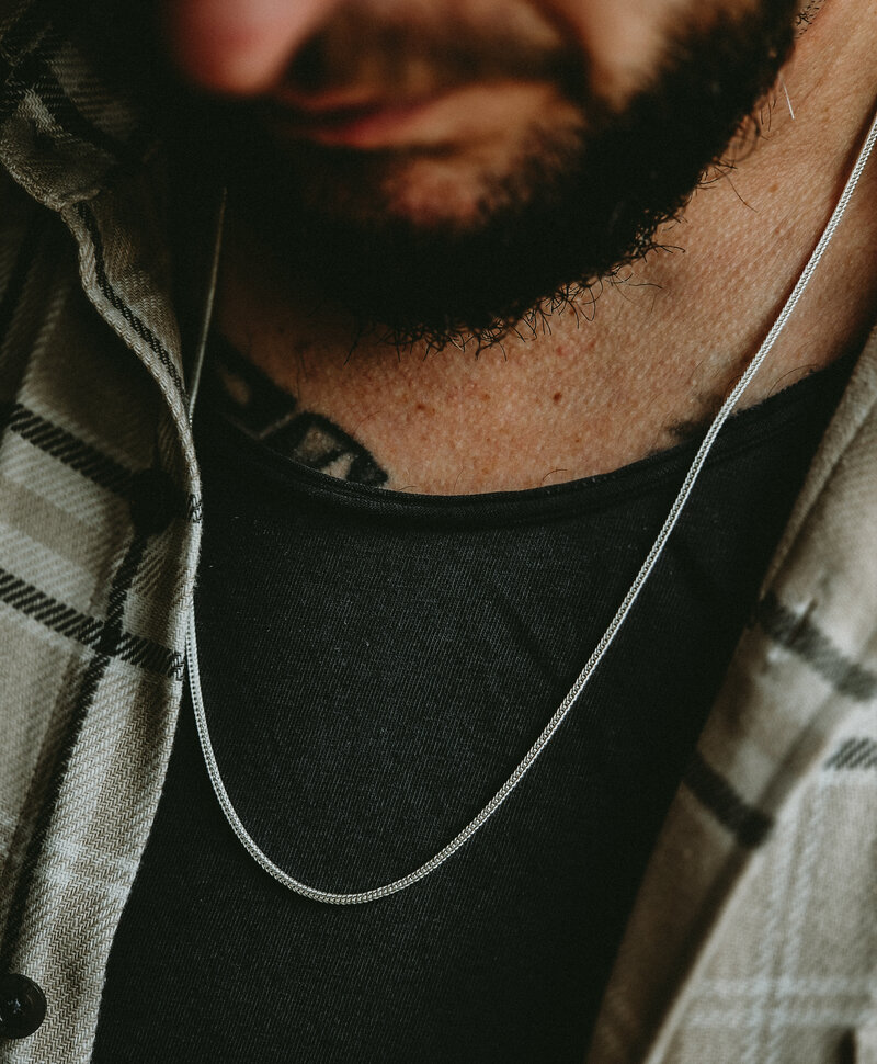 Silver Basic Men’s Necklace Makai