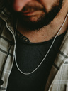 Argent Collier Homme Basique Makai