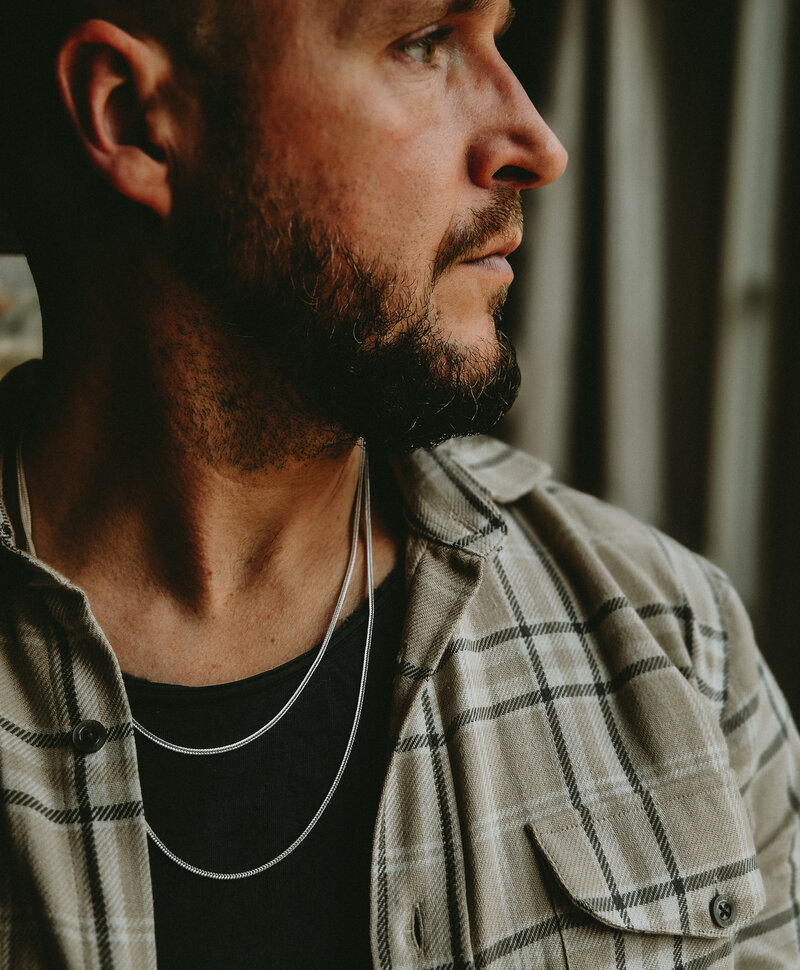 Silver Basic Men’s Necklace Makai