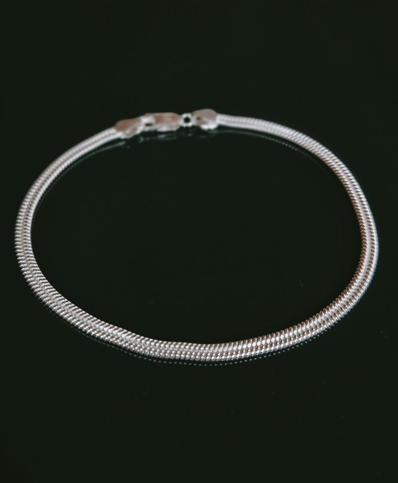 Silver Men’s Spiral Link Bracelet Kanoa