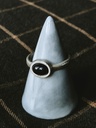 Silver Men’s Ring With Oval Black Onyx Zephyr