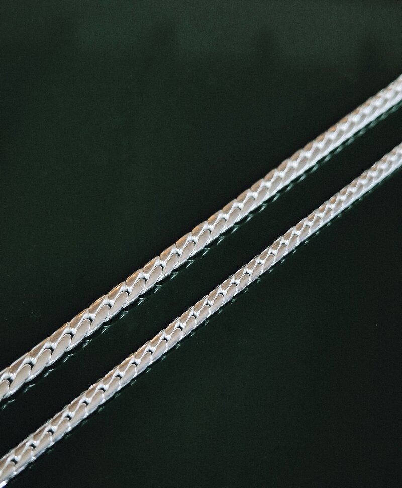 Argent Bracelet Homme Maille Épi De Blé Askar