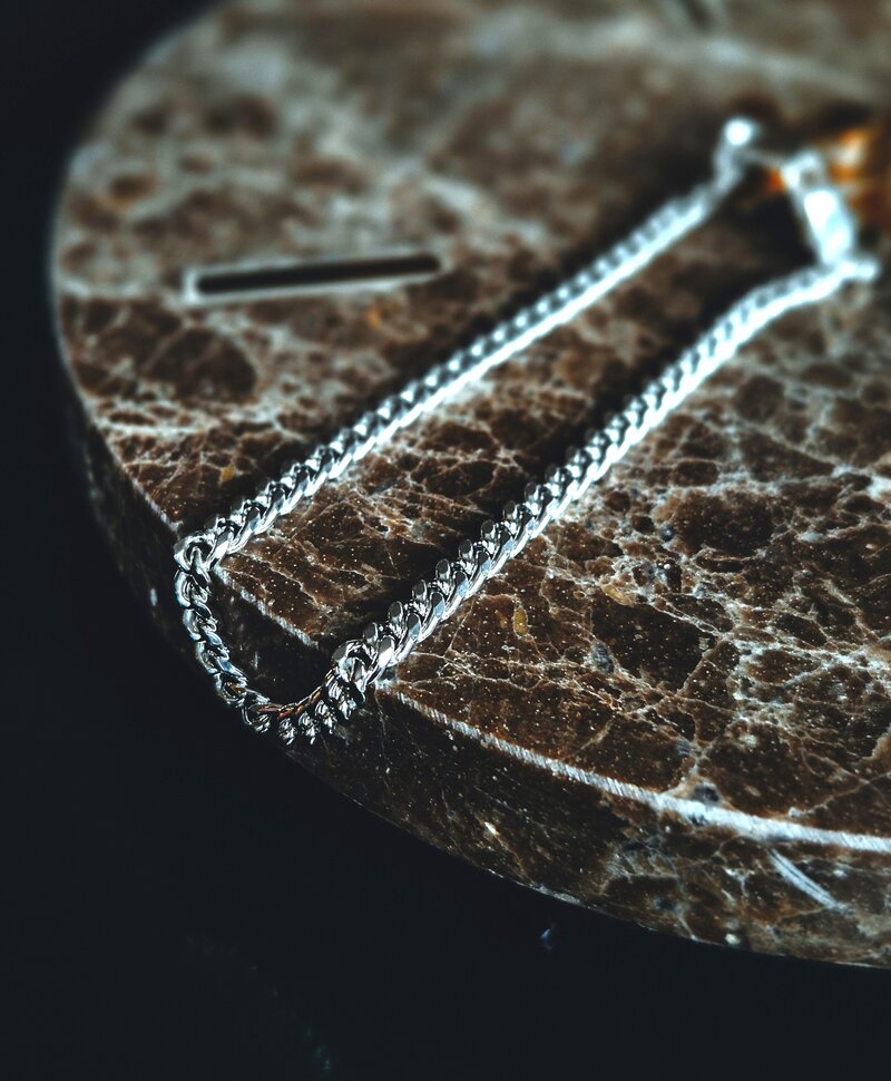 Argent Bracelet Homme Gourmette Classique Taran