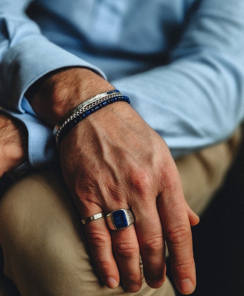 Argent Bracelet Homme Gourmette Classique Taran