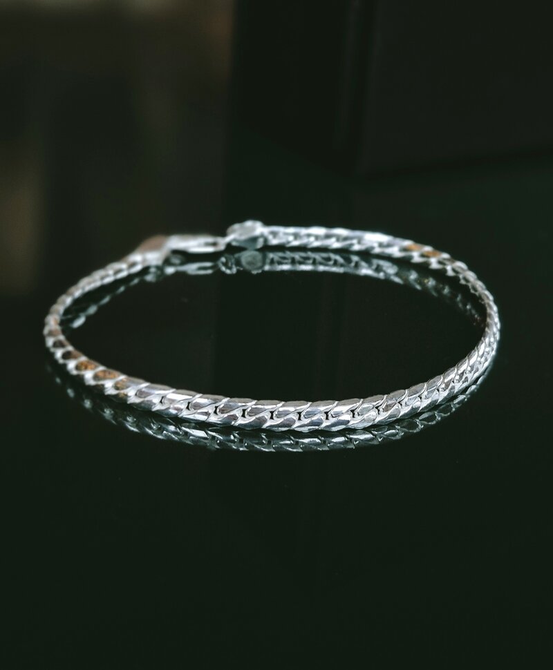 Silver Men’s Herringbone Link Bracelet Askar