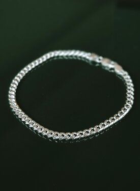 Silberne Klassische Herren Panzer-Gliederarmband Taran