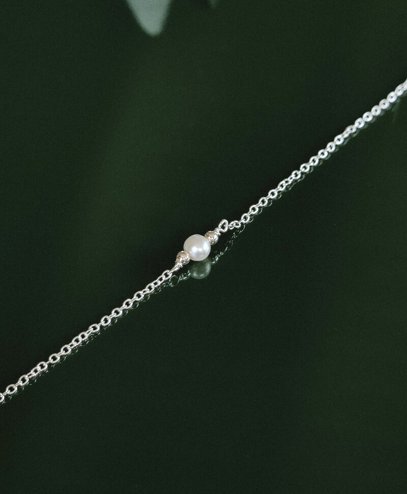 Bracelet With Pearl Perline, Silver