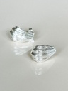 Shell Earrings Écume, Silver