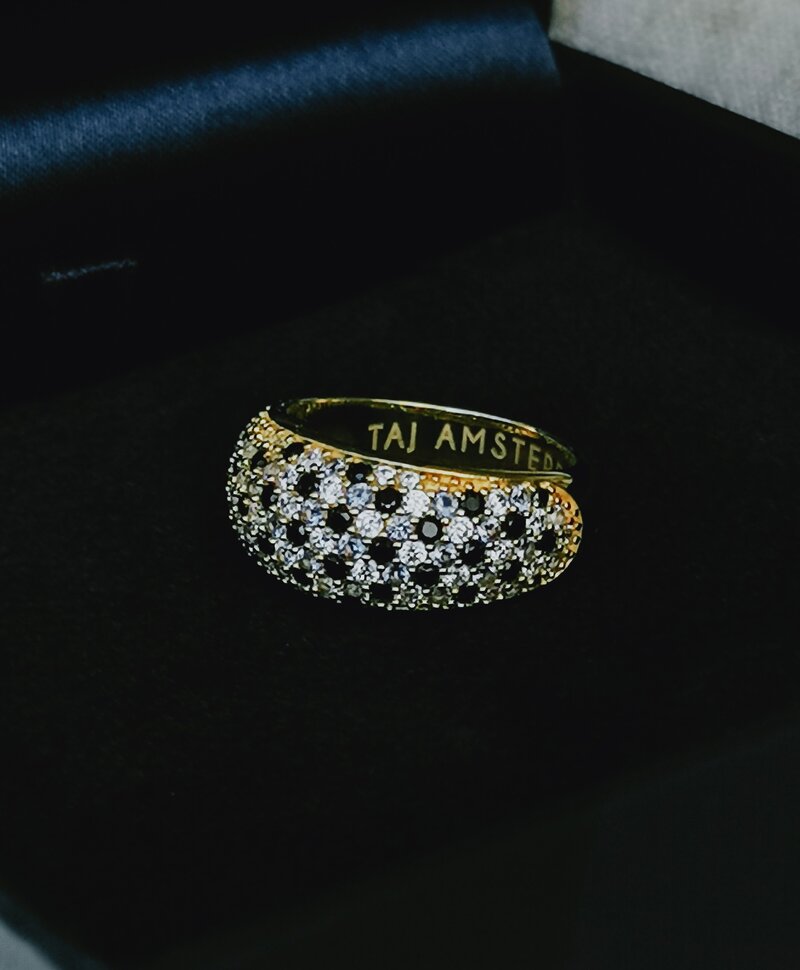Gold Plated Steentjes Dome Ring Sora