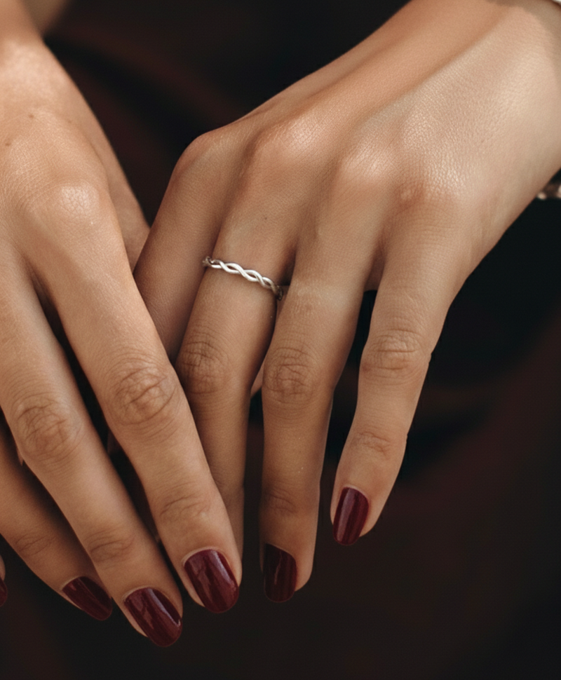 Bague Argent Tressée (Petit doigt) Héra