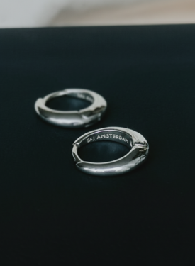 Single Small Dome Earring Yua, Silver