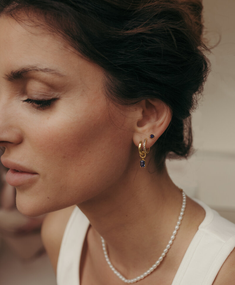 Pearl Necklace Benya, Gold Plated