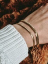 Flat Link Bracelet Isabeau Bold, Gold Plated