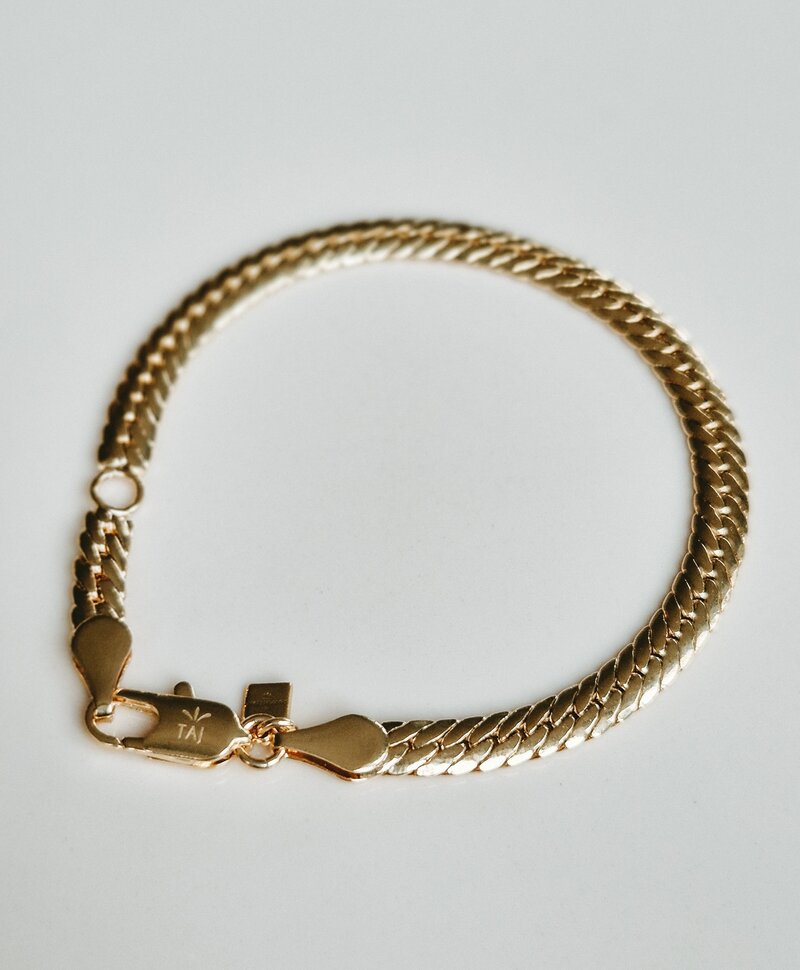 Vergoldetes Flaches Gliederarmband Isabeau - Bold