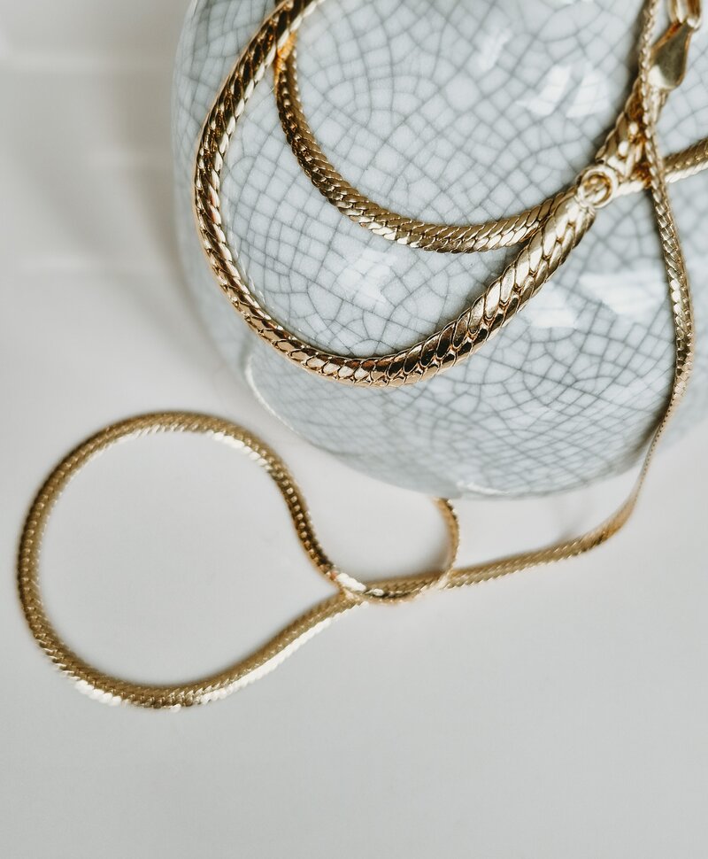 Gold Plated Platte Schakelarmband Isabeau - Bold