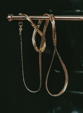 Flat Link Necklace Isabeau, Gold Plated