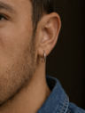 Boucle d'Oreille Argent Fine Unique pour Hommes Jahi