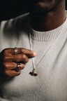 Silver Red Stone T-Bar Men's Pendant Binh