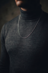 Collier Chaîne Plate Argent pour Hommes Baste
