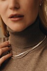 Flat Snake Chain Necklace Cho, Silver
