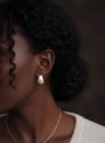 Shell Earrings Écume, Silver