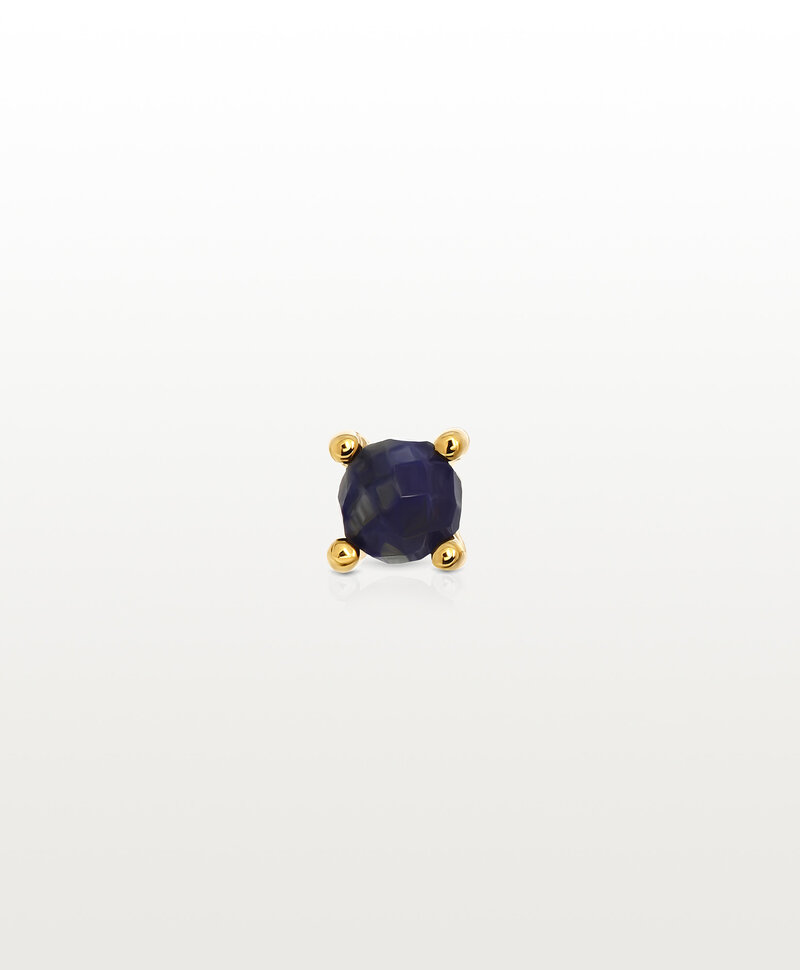 Single Small Lapis Lazuli Ear Stud Mana, Gold Plated - Copy