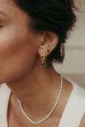 Single Small Lapis Lazuli Ear Stud Mana, Gold Plated - Copy