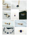 Enkele Gold Plated Kleine Lapis Lazuli Ear Stud Mana - Copy