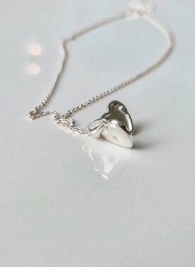 Necklace With Heart-Shaped Locket Amélie, Silver