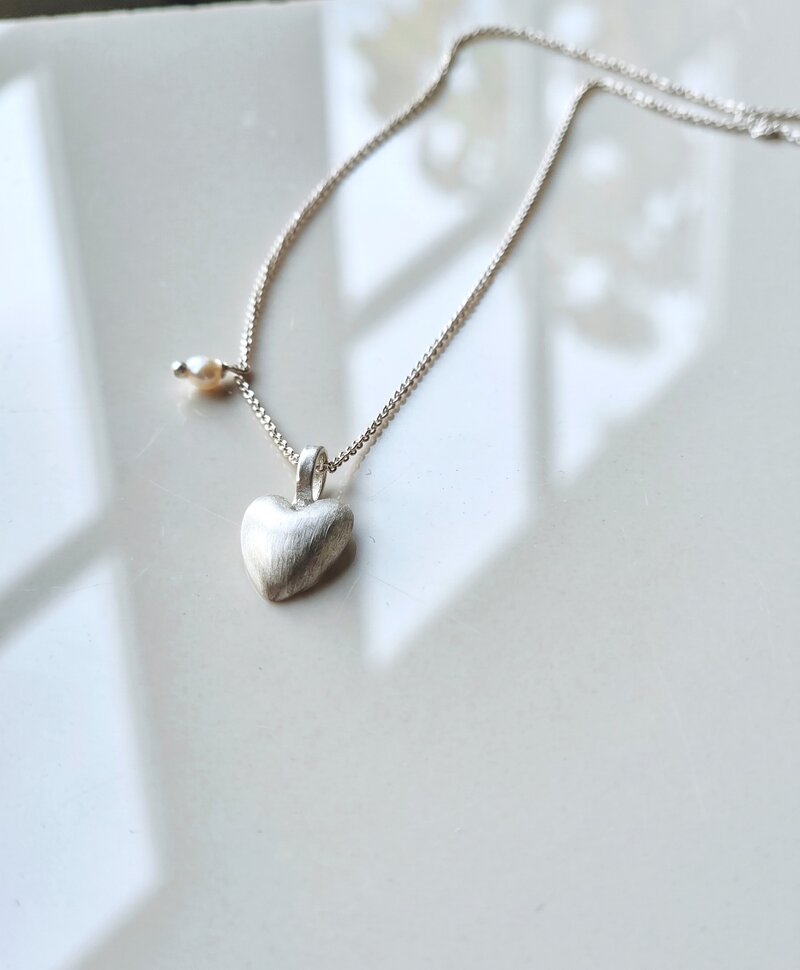 Collier Avec Pendentif Cœur Chérie, Argent