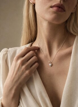 Silberne Kette Mit Herzanhänger Chérie