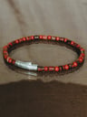 Red Stone Men's Bead Bracelet Nhean