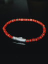 Red Stone Men's Bead Bracelet Nhean