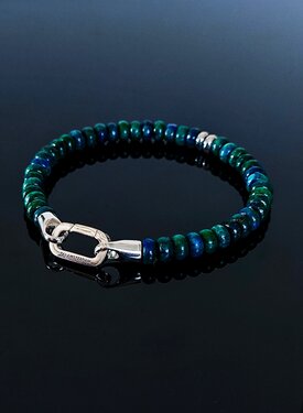 Blue-Green Bead Bracelet Men Kaito