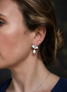 Boucles D’Oreilles Éventail À Perle Léa, Argent