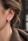Boucles D’Oreilles Goutte Brillante Mira, Argent