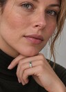 Bague Avec Pierre Verte Émeraude, Argent