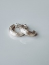 Zilveren Chubby Half Hoop Oorbellen Sable