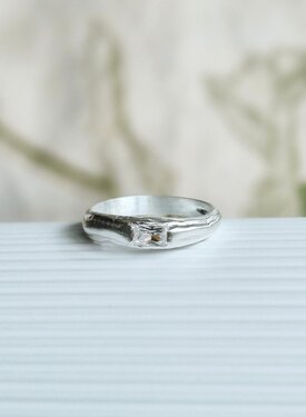 Ring With Clear Stone Neige, Silver