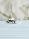 Bague Avec Pierre Claire Neige, Argent