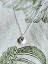 Necklace With Green Stone Pendant Céleste, Silver
