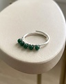 Bague Avec Pierres Vertes Anaïs, Argent