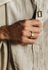 Gold Plated Heren Ring Met Gevlochten Band Angus