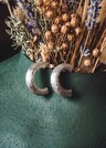 Demi-Créoles Épaisses Sable, Argent