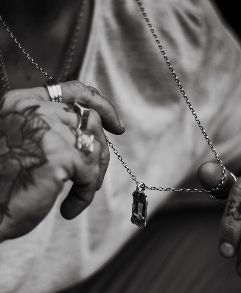 Silver Men's Tag Pendant Anuh